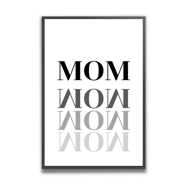 Poster Mom Wow mit Rahmen