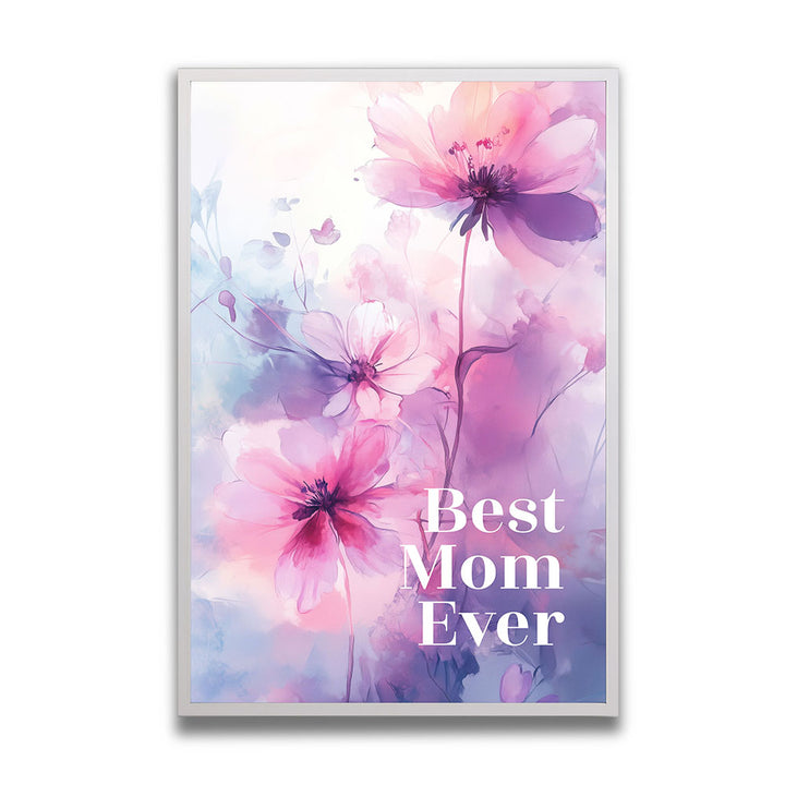 Florales Poster mit Rahmen Geschenk Mama