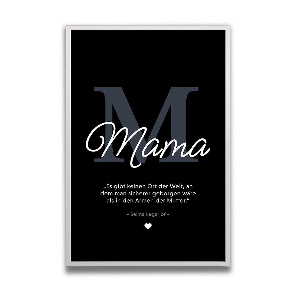 Gerahmtes Poster Geschenk mit Mama Zitat