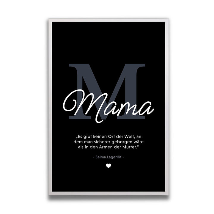 Gerahmtes Poster Geschenk mit Mama Zitat