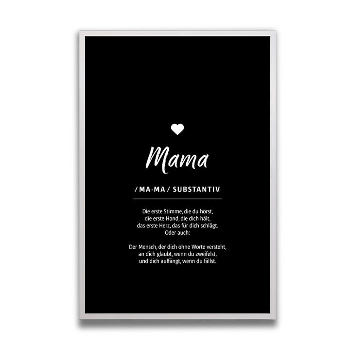 Poster mit Rahmen Mama Definition Geschenk