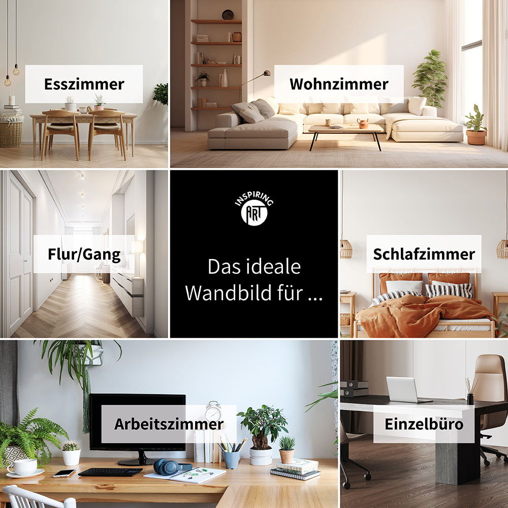 Für diese Räume eignet sich das Stadt Typografie Wandbild