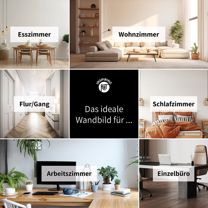 Für diese Räume eignet sich das Stadt Typografie Wandbild