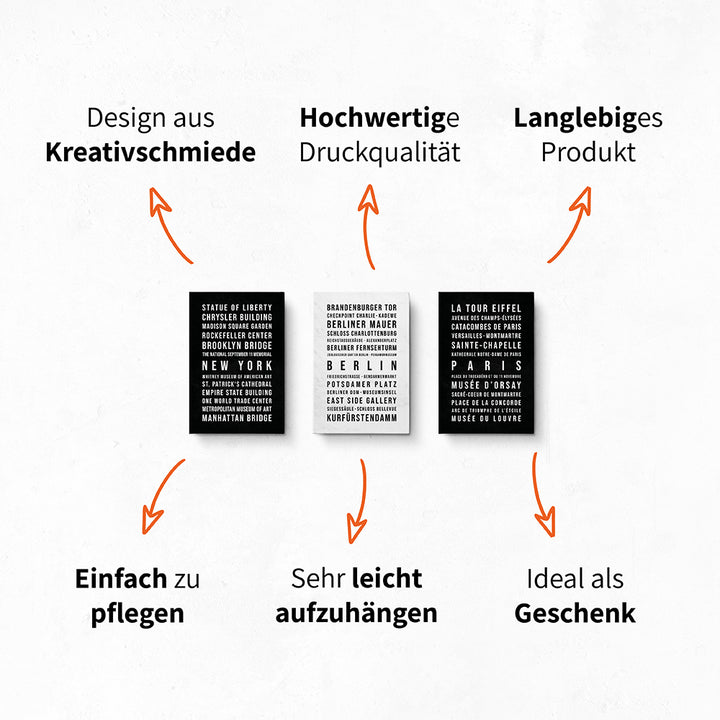 Typografie Leinwand als ideales Geschenk