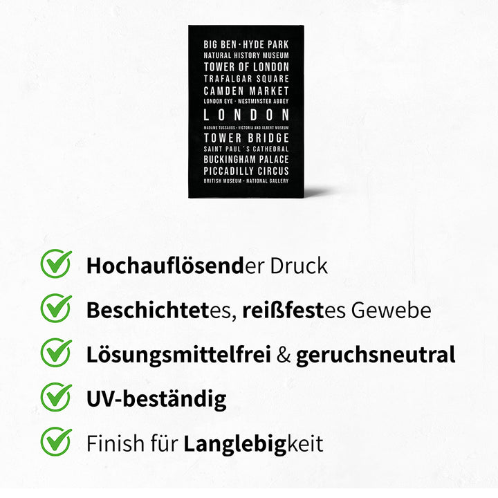 Leinwand mit hochauflösendem Druck