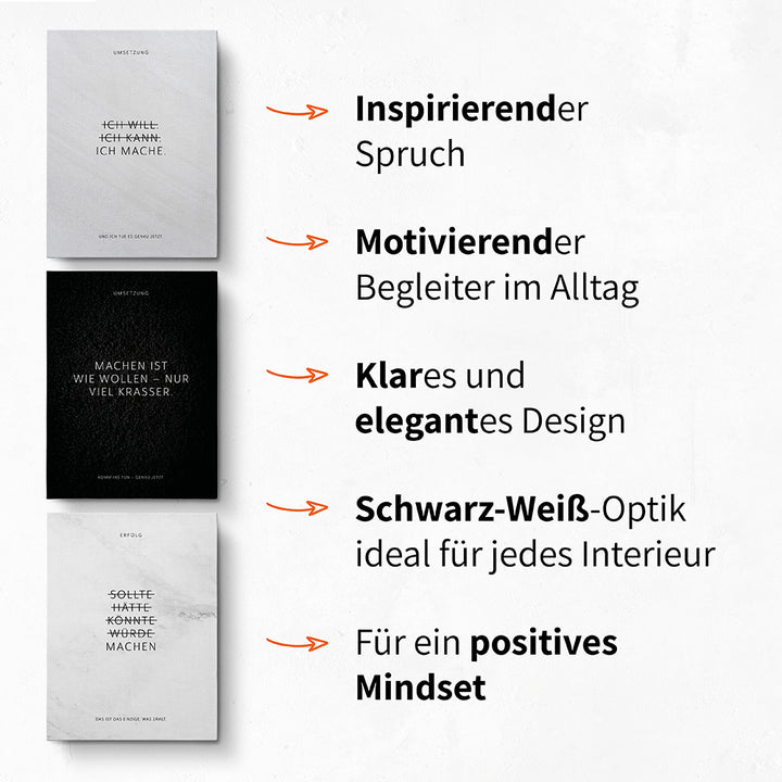 Der ideale Tag wird nie kommen. Der … – Leinwand Wandbild Motivation