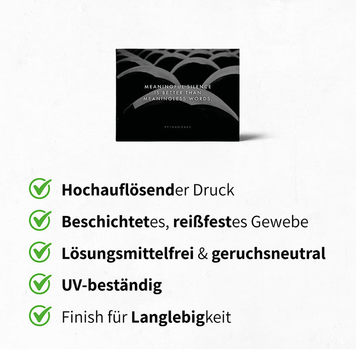 Geruchsneutrale und uv-beständige Leinwand
