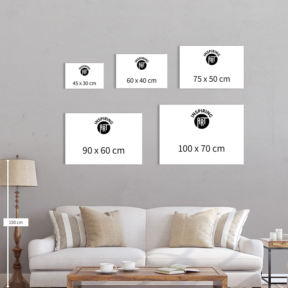Unsere verfügbaren Leinwand Größen bei Inspiring Art