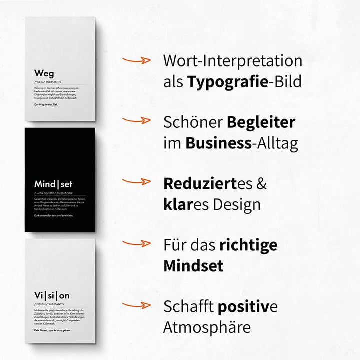 Wort Definition als Typografie Leinwand Bild