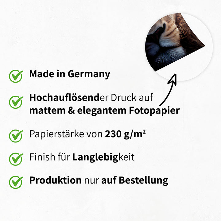 Poster mit Wildtiermotiven Made in Germany