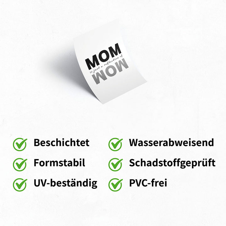 "Best mom ever" Typografie - Poster in Weiß-Schwarz