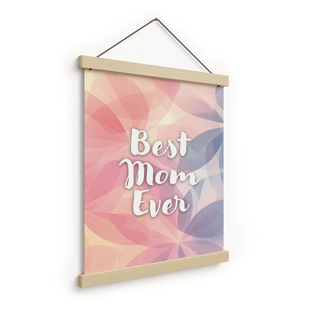 Stoffbild mit Holzleisten Geschenk Mama