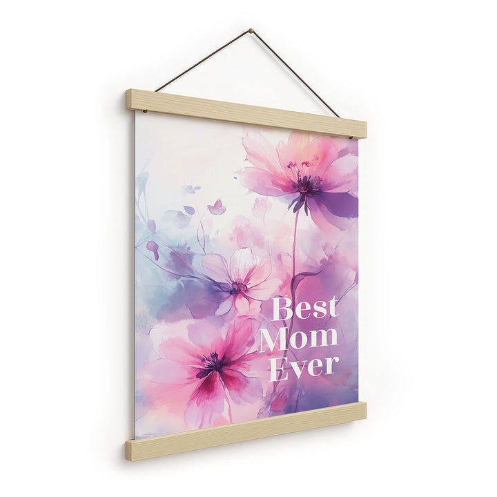 Stoffbild mit Holzleisten Geschenk Mama