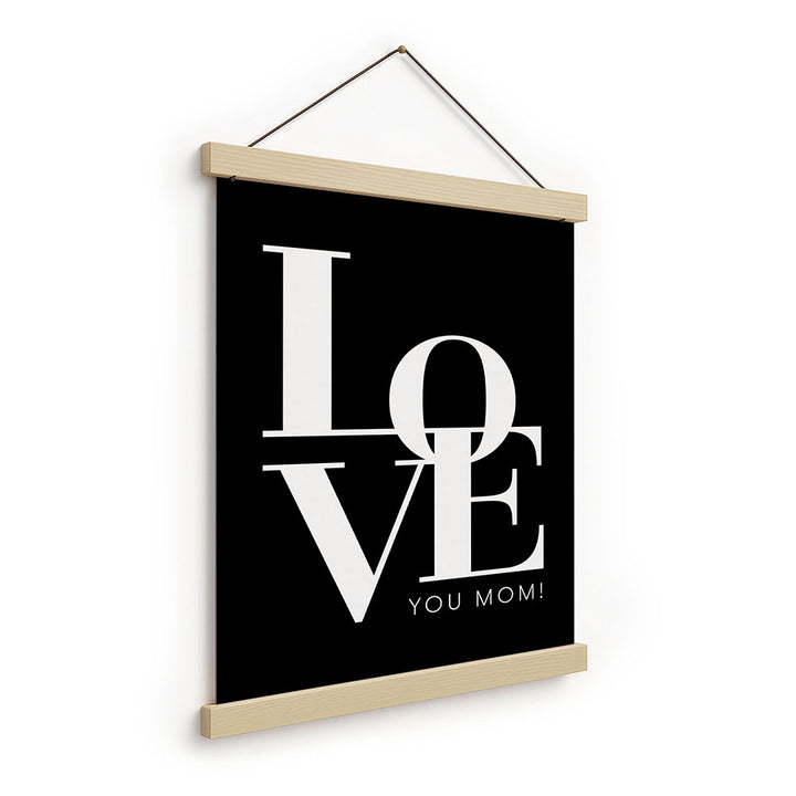 Stoffbild mit Holzleisten Geschenk Mama