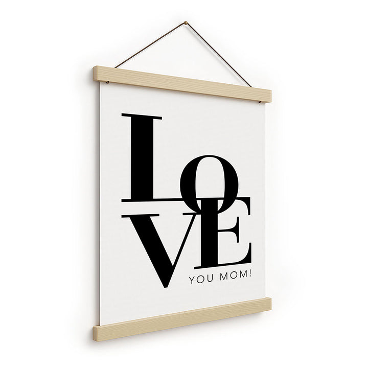 Stoffbild mit Holzleisten Geschenk Mama