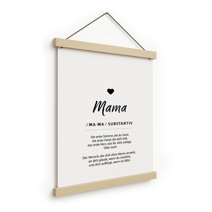 Stoffbild zum Aufhängen Mama
