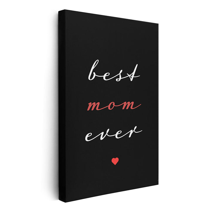 Leinwand Wandbild Schwarz Weiß Rot Geschenk Mama