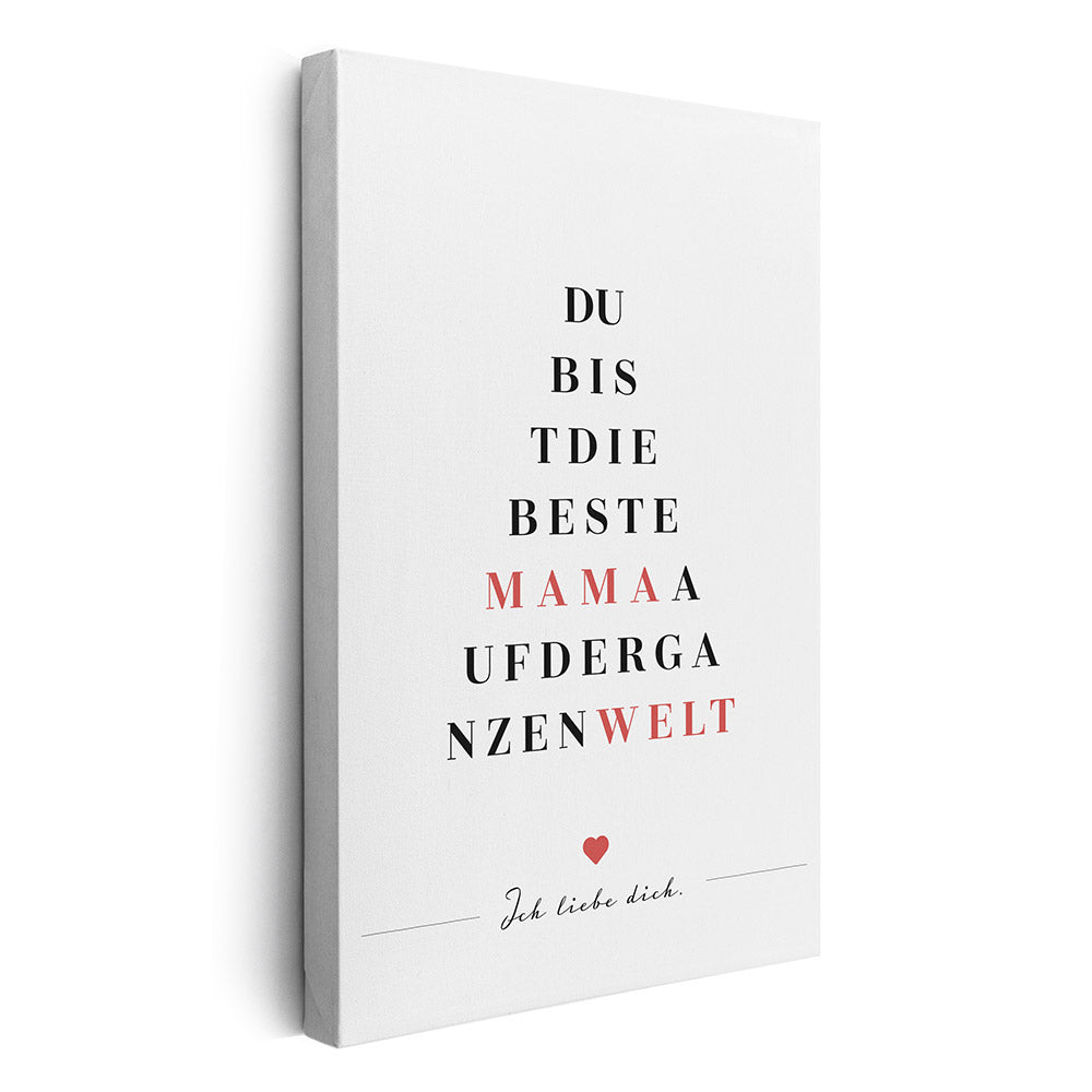 Leinwandbild Geschenk Beste Mama
