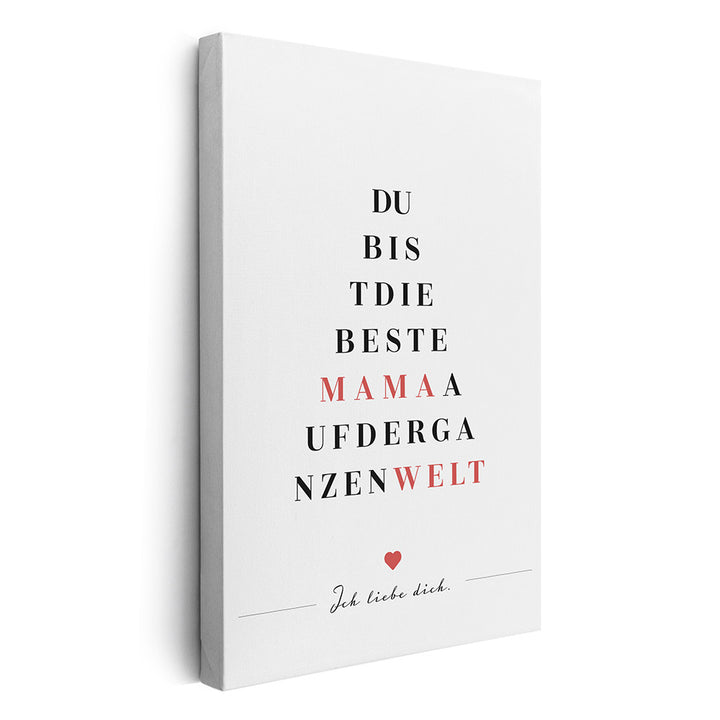 Leinwandbild Geschenk Beste Mama