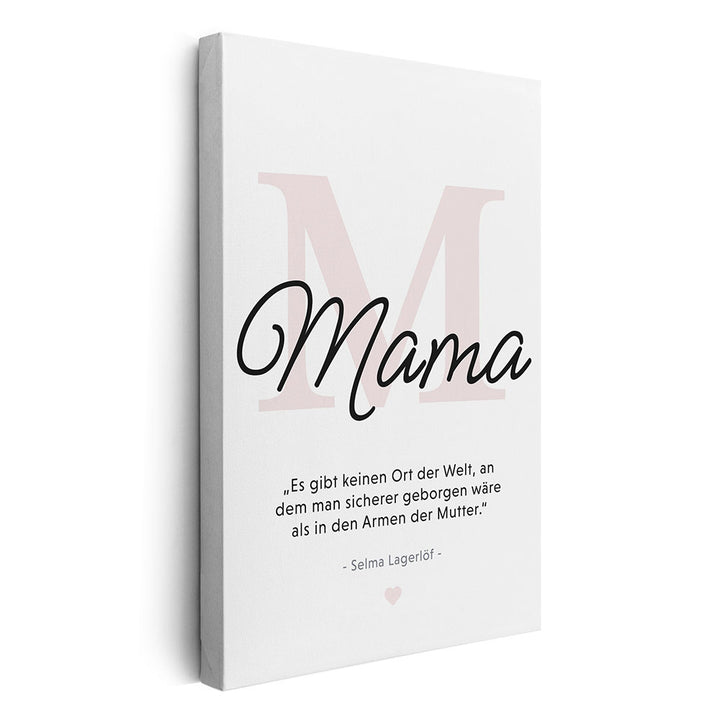 Leinwandbild Mama Geschenk Zitat