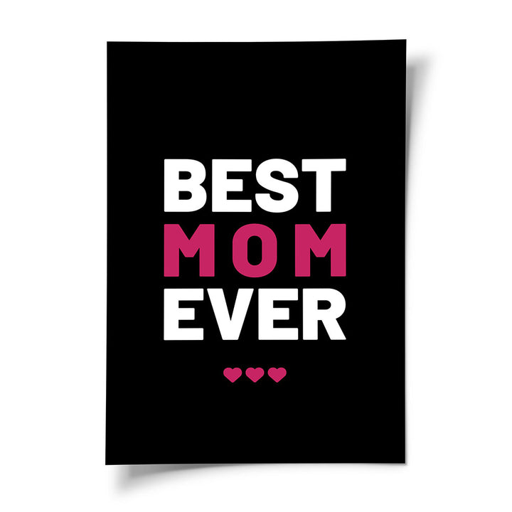 Poster Schwarz Weiß Pink Mama Geschenk