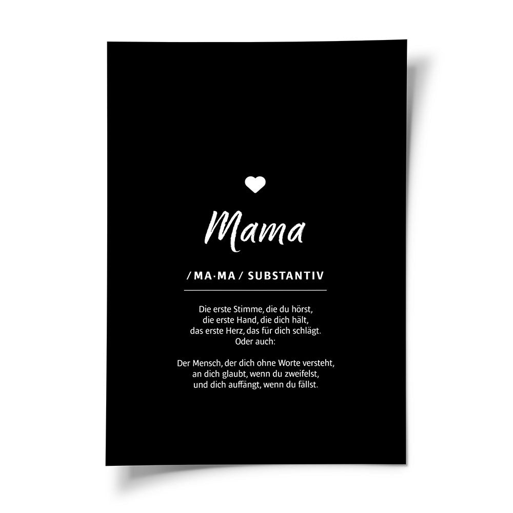 Poster Mama Definition Geschenk