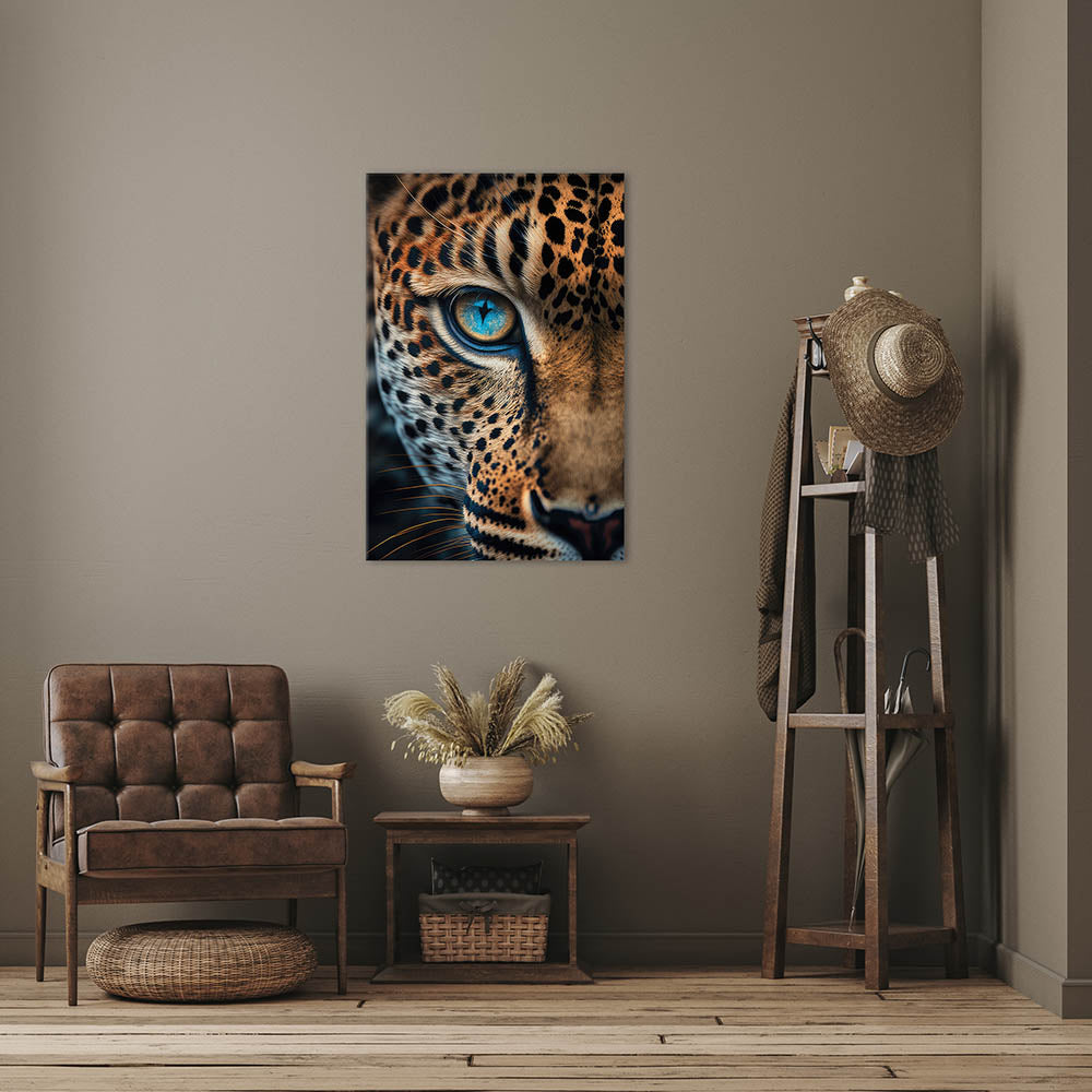 Leinwand Bild Tier Portrait Leopard