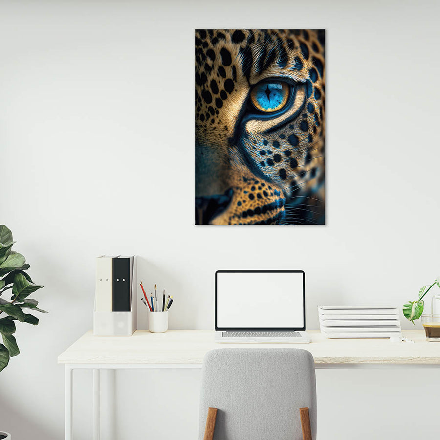 Wandbild Nahaufnahme Leopard Auge