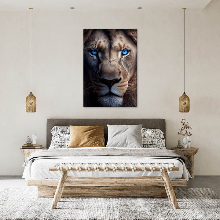 Löwen Wandbild Nahaufnahme Portrait