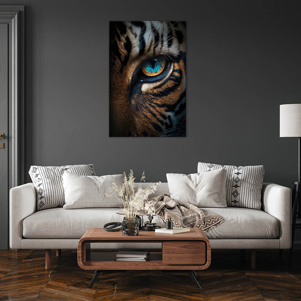 Wandbild Tiger Auge Nahaufnahme
