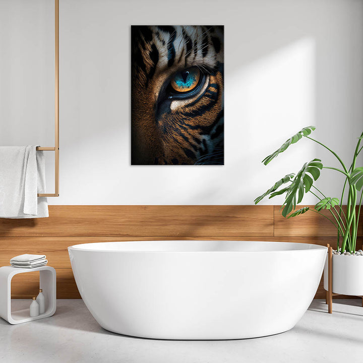 Wandbild Leinwand Canvas Tiger Auge Nahaufnahme