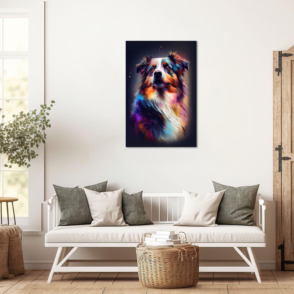 Australian Shepard Wandbild Hund