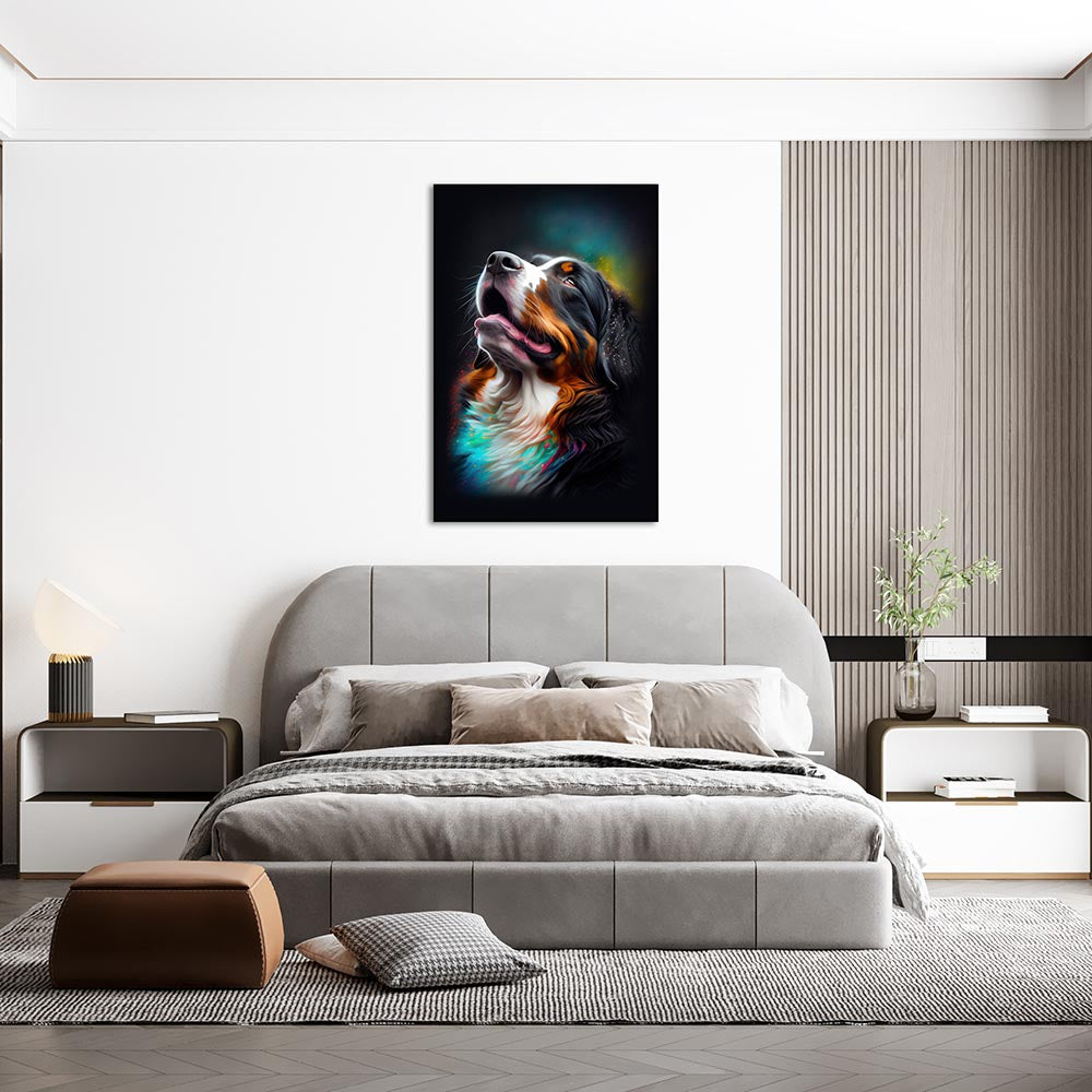 Wandbild Hund Berner Sennenhund