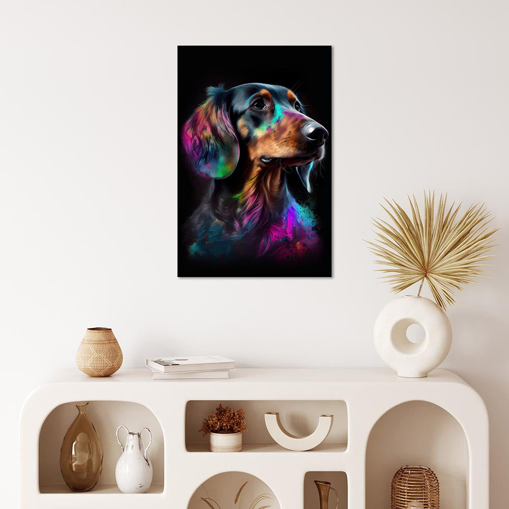 Wandbild Hund Dackel