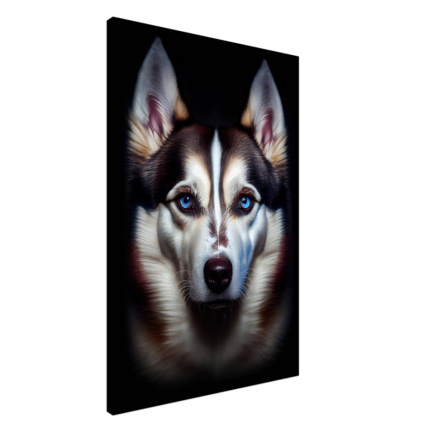 Husky Cleo - Hunde Wandbild - Dogs Art Leinwand ColorWorld im Hochformat - Hundebilder Hundeportrait Tiere Tierbilder Kunstdruck