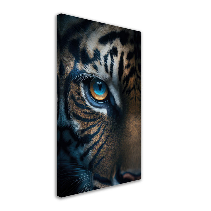 Tiger Majesty - Tiger Wandbild - Animals Close Up Leinwand ColorWorld im Hochformat - Coole Tier-Porträts & Animals Kunstdruck