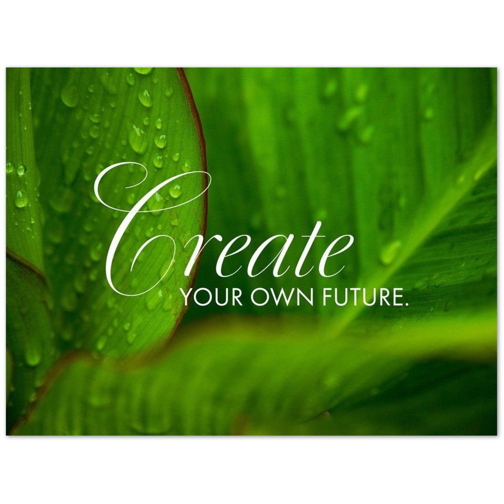 Create your own Future – Poster Seidenmatt Foto – ohne Rahmen