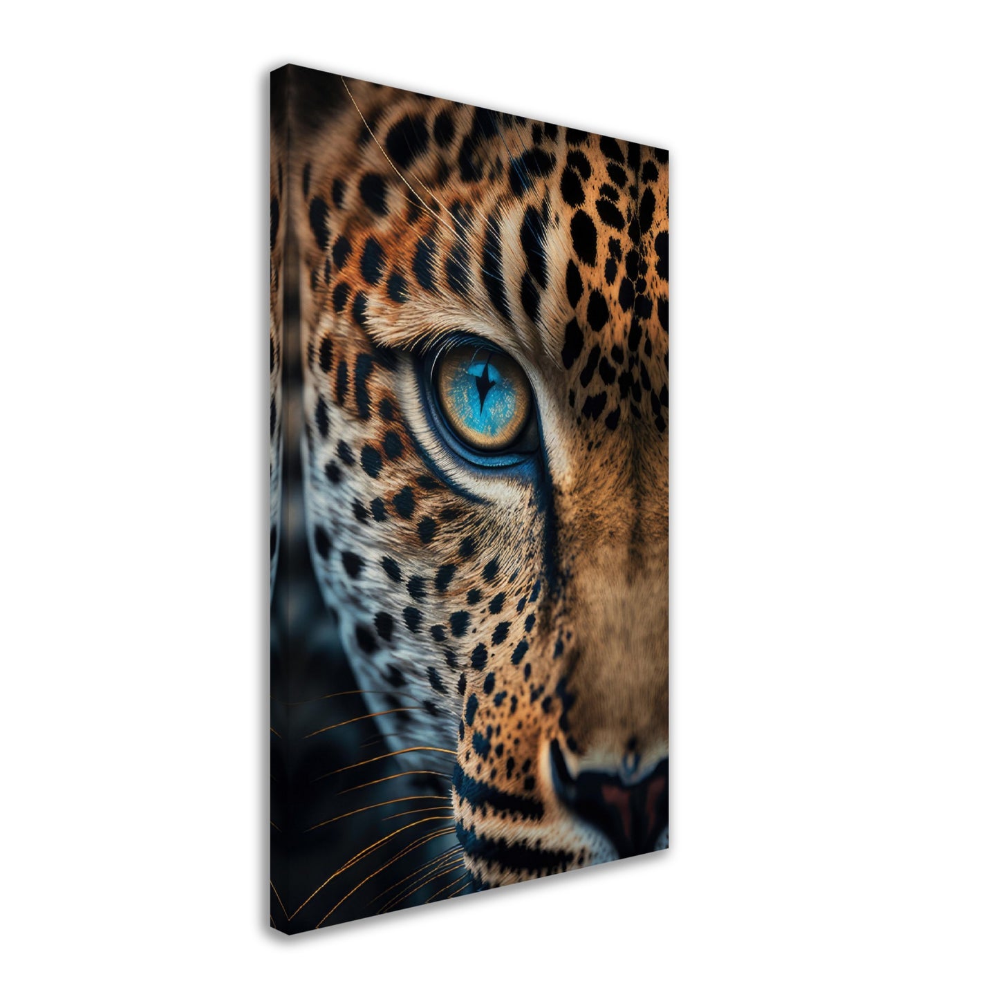 Leopard Grace - Leoparden Wandbild - Animals Close Up Leinwand ColorWorld im Hochformat - Coole Tier-Porträts & Animals Kunstdruck