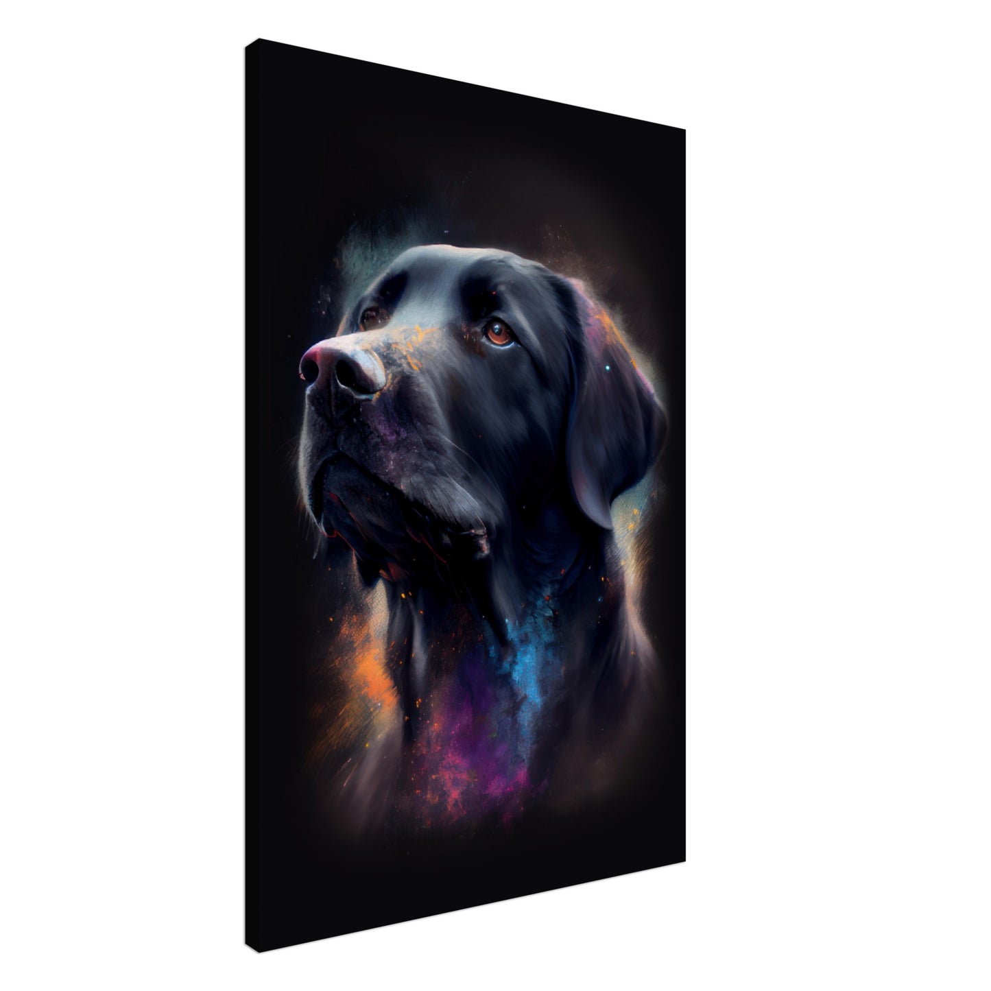 Labrador Lucy - Hunde Wandbild - Dogs Art Leinwand ColorWorld im Hochformat - Hundebilder Hundeportrait Tiere Tierbilder Kunstdruck