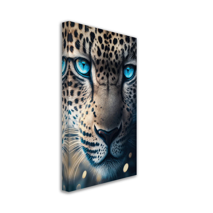 Leopard Wildness - Leoparden Wandbild - Animals Close Up Leinwand ColorWorld im Hochformat - Coole Tier-Porträts & Animals Kunstdruck