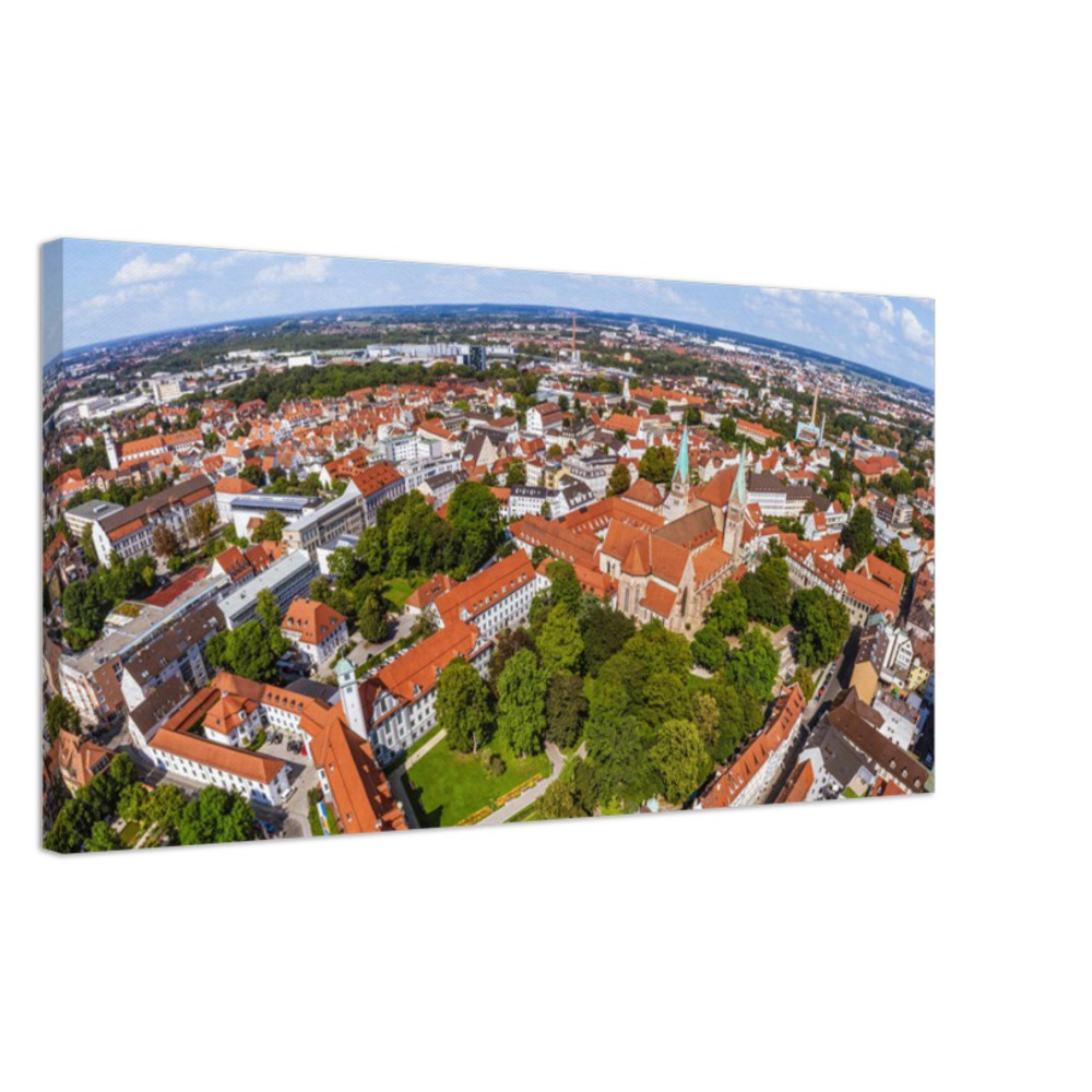 Augsburger Dom und Fronhof – Leinwand Panorama – Augsburg