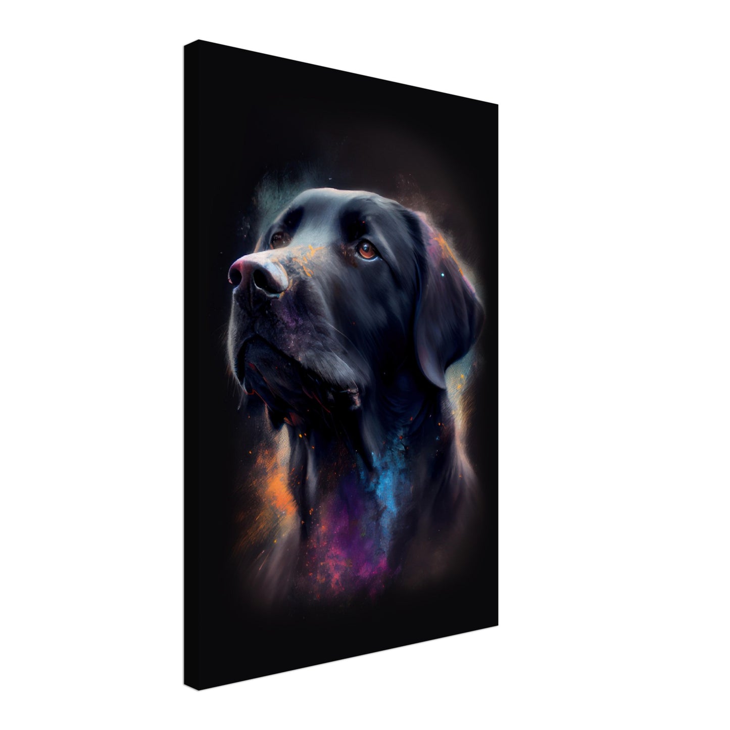 Labrador Lucy - Hunde Wandbild - Dogs Art Leinwand ColorWorld im Hochformat - Hundebilder Hundeportrait Tiere Tierbilder Kunstdruck