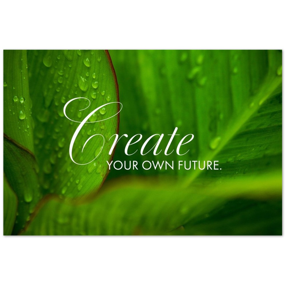 Create your own Future – Poster Seidenmatt Foto – ohne Rahmen
