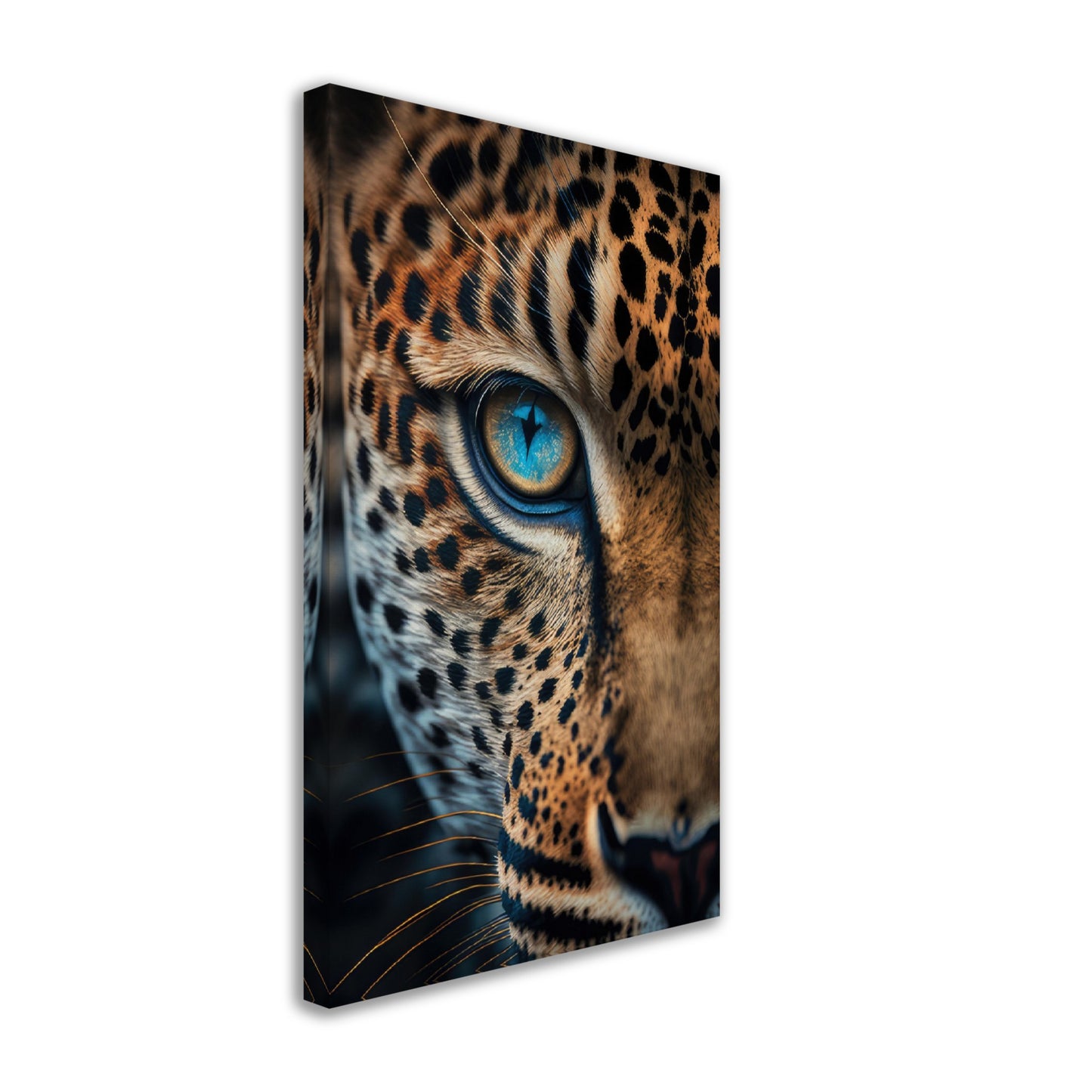 Leopard Grace - Leoparden Wandbild - Animals Close Up Leinwand ColorWorld im Hochformat - Coole Tier-Porträts & Animals Kunstdruck