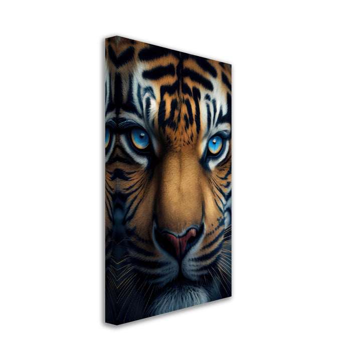 Tiger Fascination - Tiger Wandbild - Animals Close Up Leinwand ColorWorld im Hochformat - Coole Tier-Porträts & Animals Kunstdruck